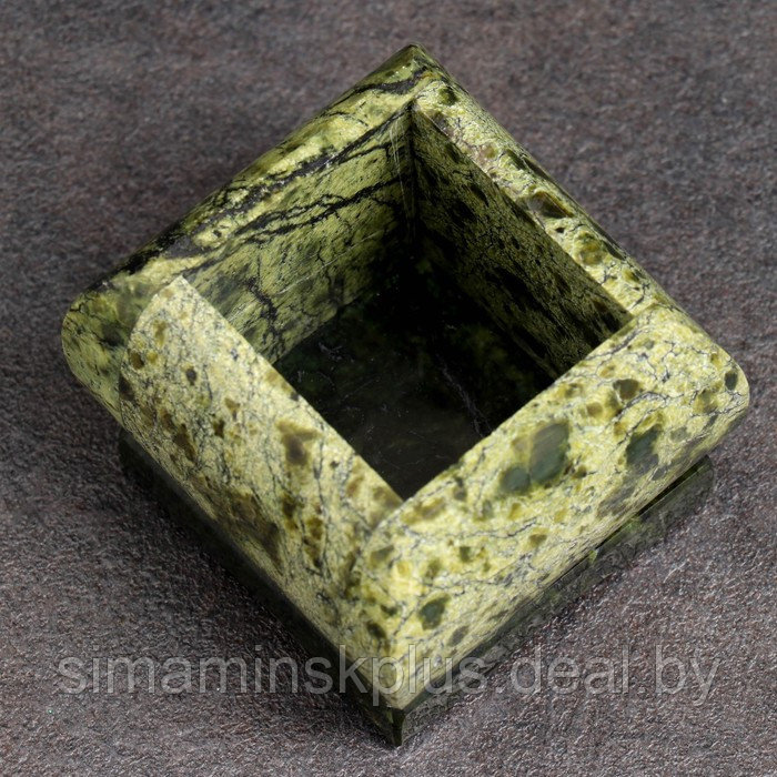 Шкатулка "Малый ларчик", 5х5х6 см, натуральный камень змеевик - фото 8 - id-p223956916