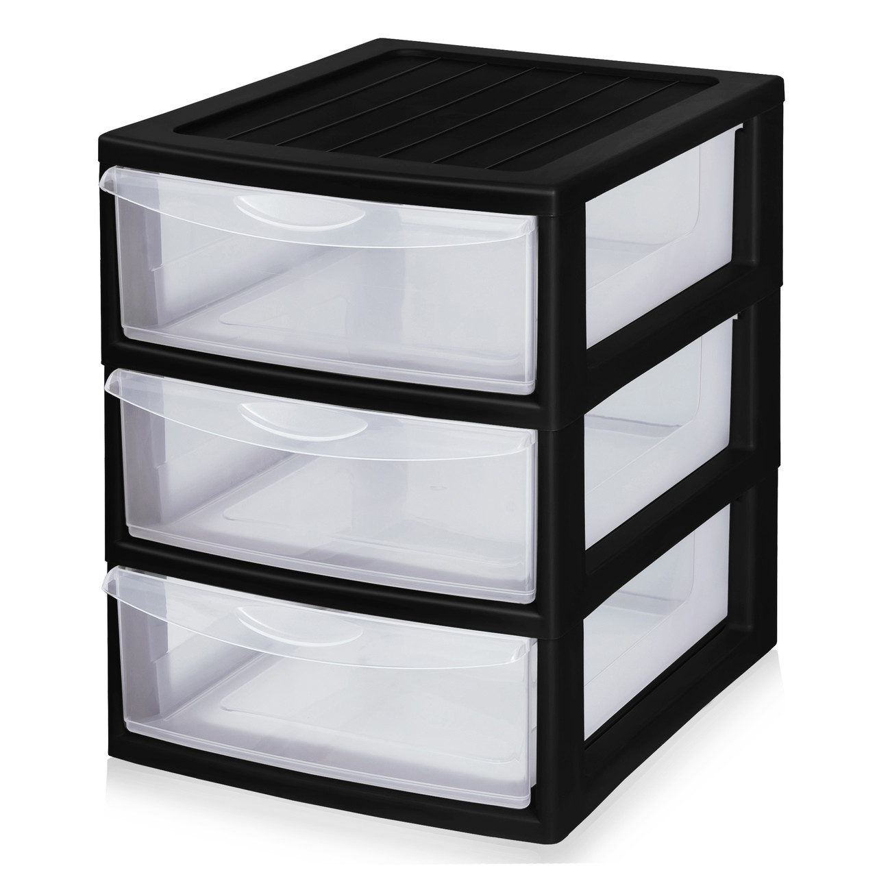 Органайзер "Mini Box" 3х-секционный прозрачный черный - фото 1 - id-p223960052