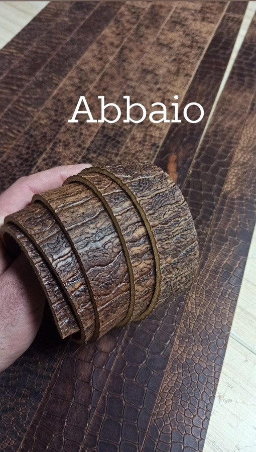 Ременная заготовка РД Wax Prestige Cognac Abbaio