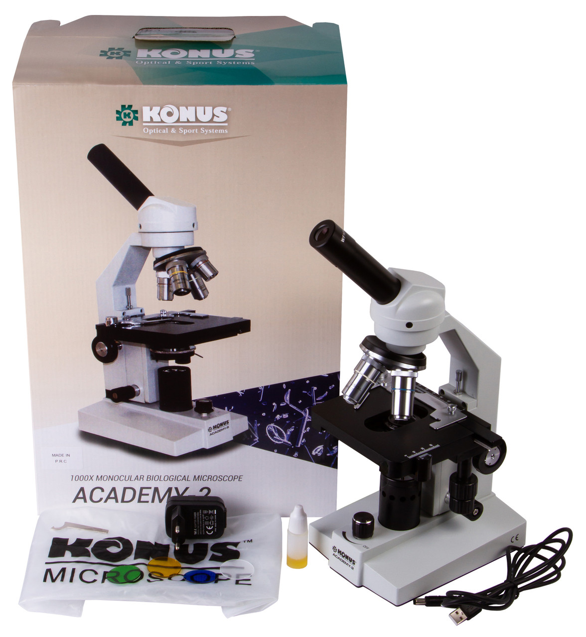 Микроскоп Konus Academy-2 1000x - фото 2 - id-p145456650
