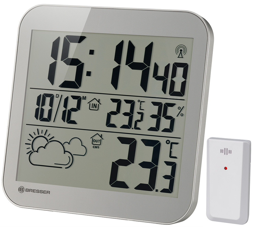 Часы настенные Bresser MyTime LCD, белые (Белый) - фото 2 - id-p142445530
