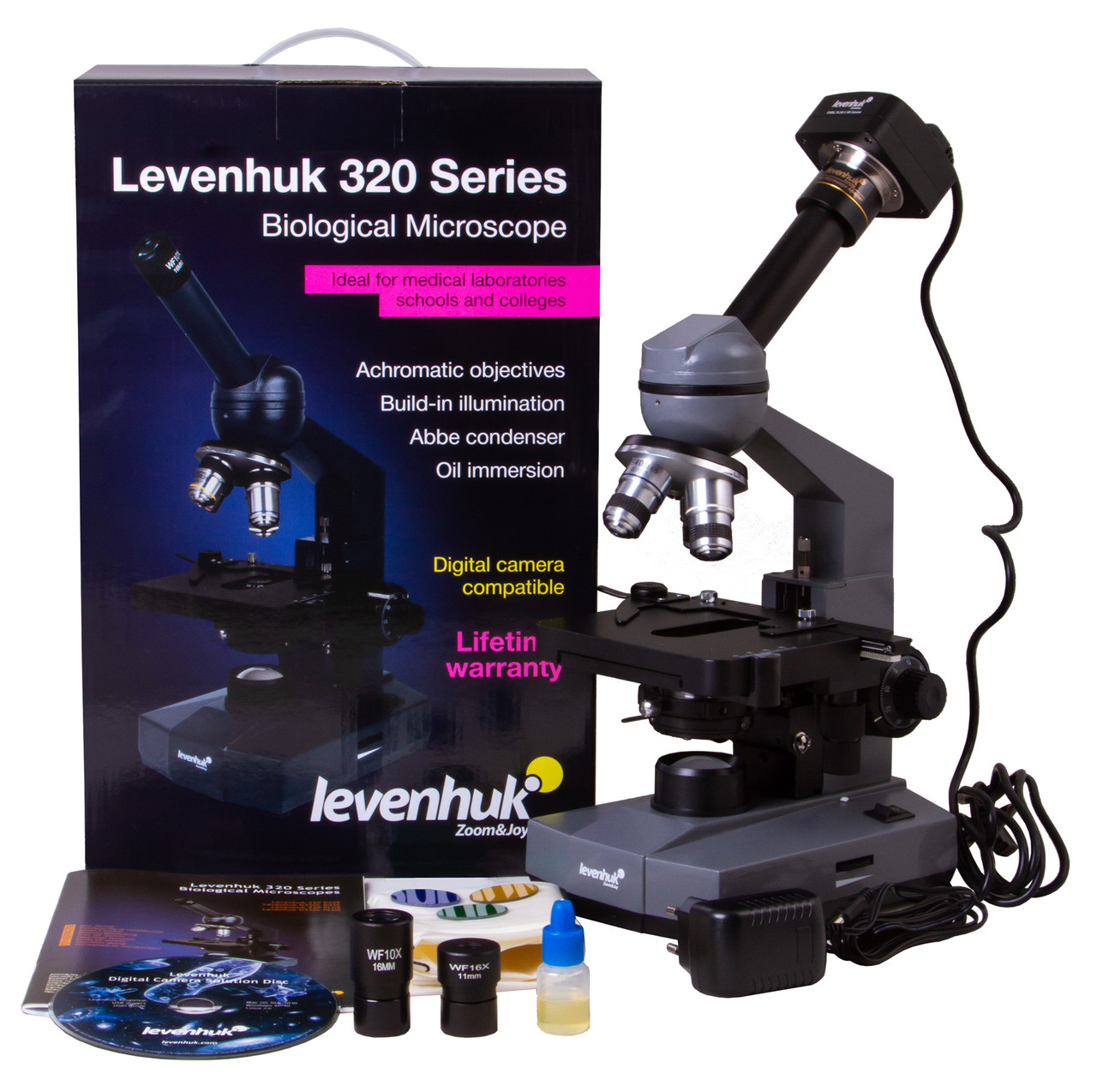 Микроскоп цифровой Levenhuk D320L PLUS, 3,1 Мпикс, монокулярный - фото 2 - id-p106004380