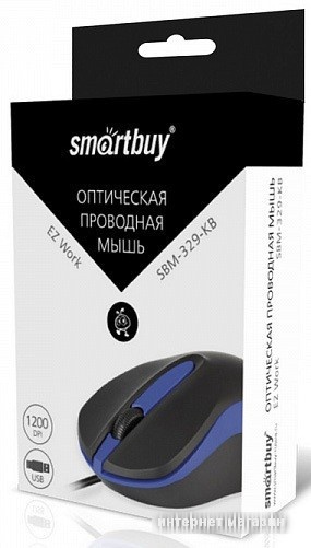 Мышь SmartBuy 329 черный/синий [SBM-329-KB] - фото 5 - id-p223969776