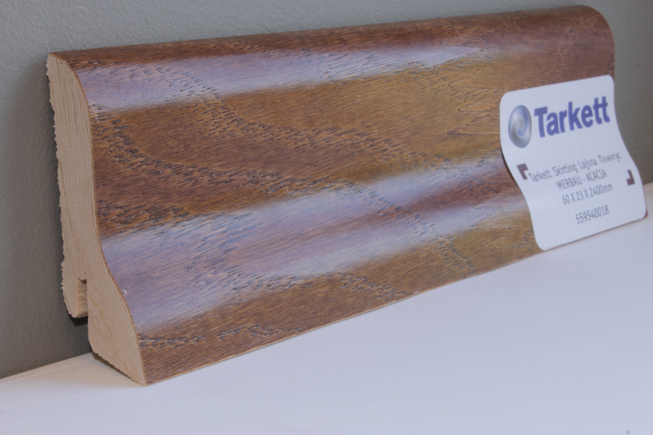 Плинтус деревянный шпонированный Tarkett 60x23х2400 MЕРБАУ-АКАЦИЯ / MERBAU-AKACIA