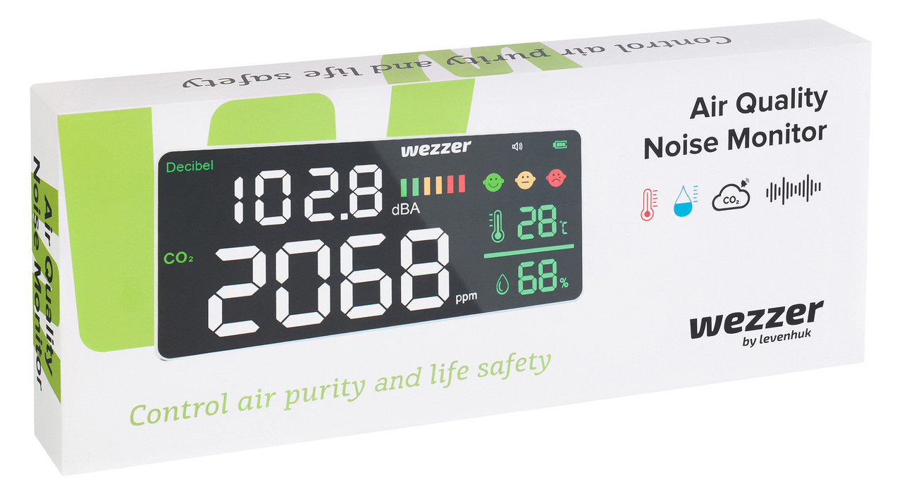 Монитор качества воздуха Levenhuk Wezzer Air PRO CN20, с шумомером - фото 8 - id-p198309905