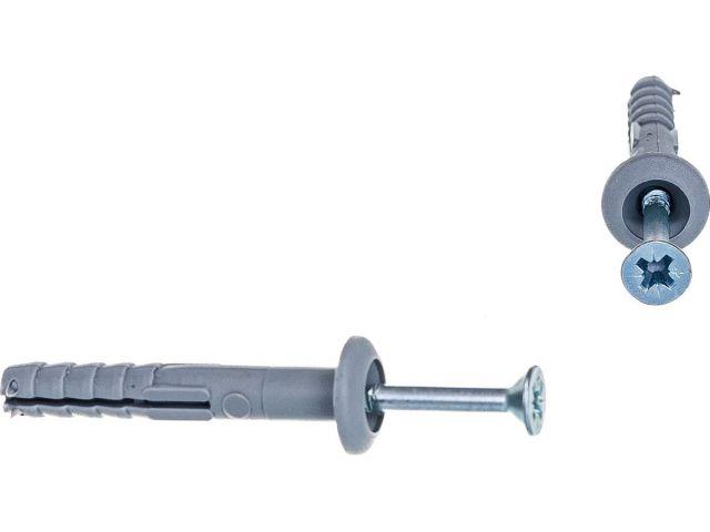 Дюбель-гвоздь 6х40 мм полипропилен гриб (50 шт в пласт. конт.) STARFIX - фото 1 - id-p199922743