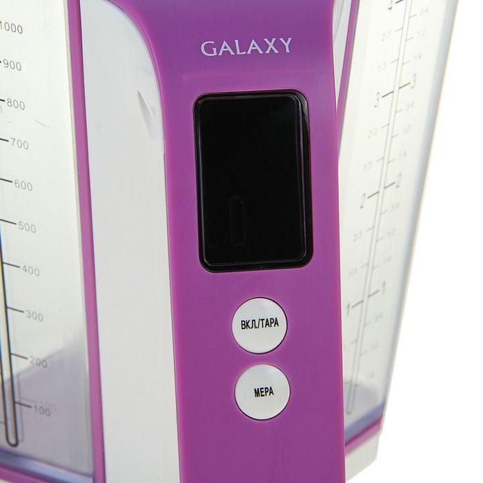 Весы кухонные Galaxy GL 2805, электронные, до 2 кг, LCD-дисплей, фиолетовые - фото 2 - id-p223997695