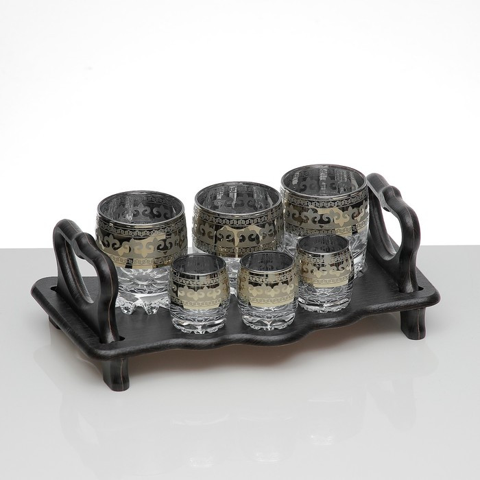 Мини-бар 6 предметов стаканы+стопки, Византия 250/50 мл - фото 1 - id-p223997700