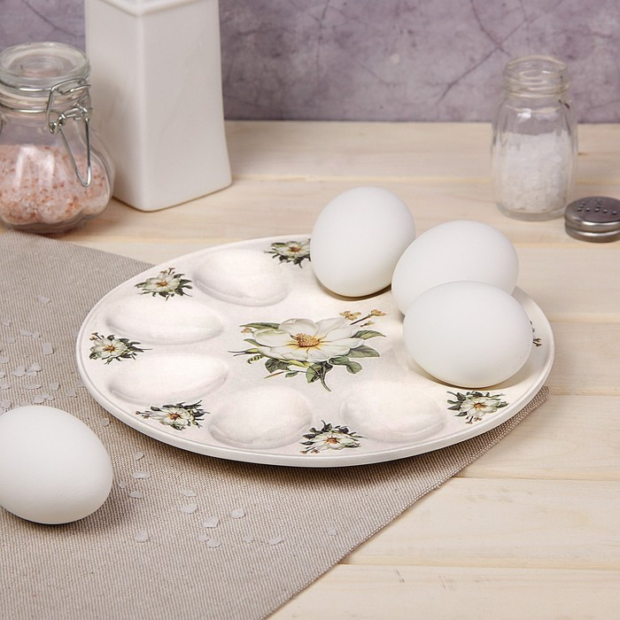 Подставка для яиц Доляна «Цветы шиповника», d=20 см - фото 2 - id-p223997801