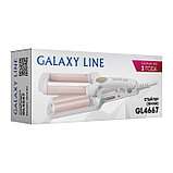Стайлер Galaxy LINE GL 4667, 40 Вт, керамическое покрытие, d=10 мм, до 180 °C, бело-розовый, фото 8