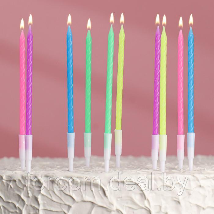 Свечи для торта "Неон" 14см (10шт.), разноцветные Страна Карнавалия 3006921 - фото 2 - id-p223997537