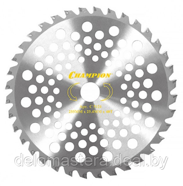 Нож с зубцами из твердого сплава Anti-kick 40/255/25,4 (SRM-330ES/SRM-350ES,4605) Champion C5121 - фото 1 - id-p223996233