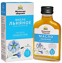 Льняное масло нефильтрованное/ нерафинированное/ холодного отжима 100 мл.