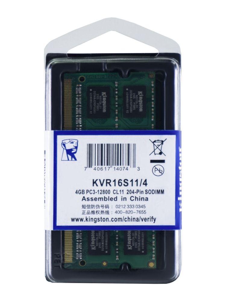 Модуль памяти Kingston SODIMM DDR3 4GB 1600 1.5V 204PIN