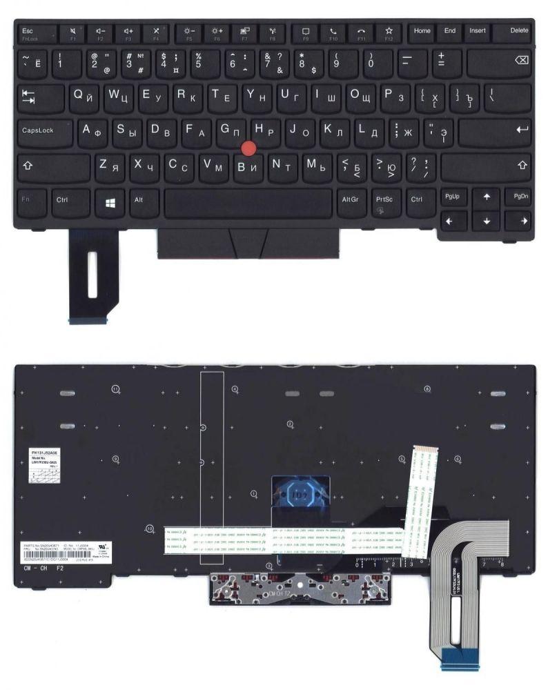 Клавиатура для ноутбука Lenovo ThinkPad T14, P14s, черная - фото 1 - id-p223999817