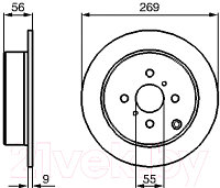 Тормозной диск Bosch 0986479087