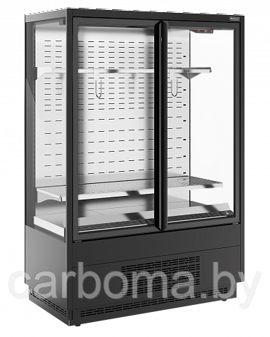 Витрина холодильная пристенная Carboma Cube Flesh 2 FC20-07 VV 1,0-1 STANDARD фронт X7 (-5…+5) (9005-0430)