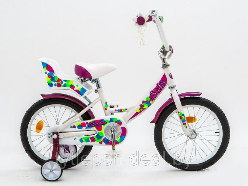 Велосипед детский Stels Echo 16 V020 (белый/розовый, 2018) - фото 2 - id-p177171686
