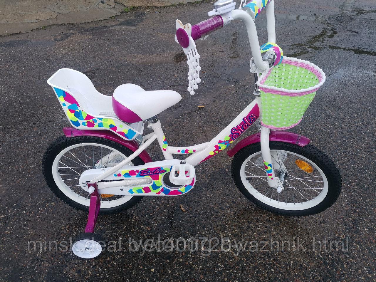 Велосипед детский Stels Echo 16 V020 (белый/розовый, 2018) - фото 3 - id-p177171698