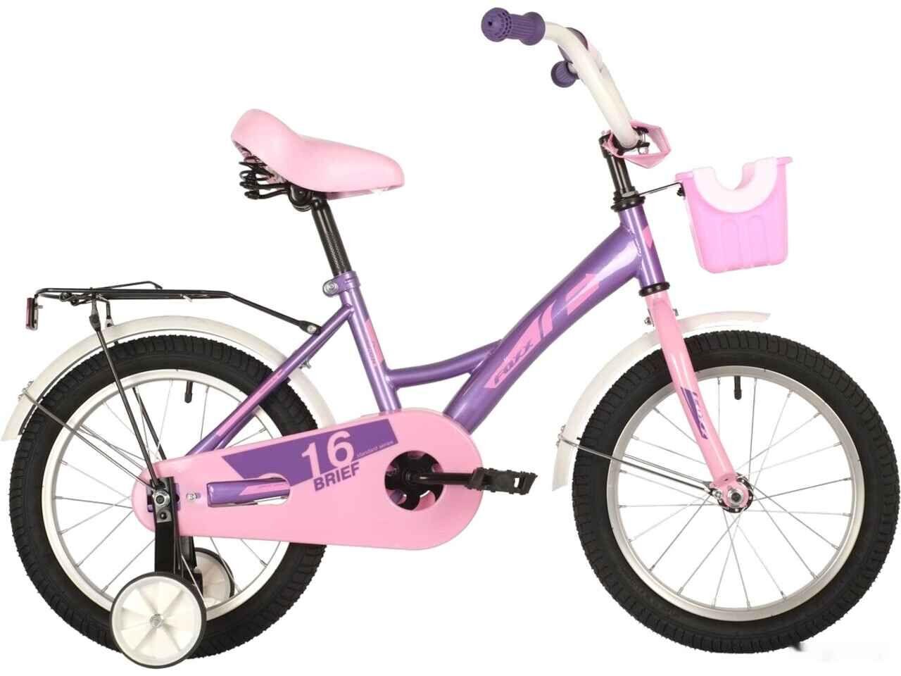Детский велосипед Foxx BRIEF 16 фиолетовый - фото 1 - id-p224002899