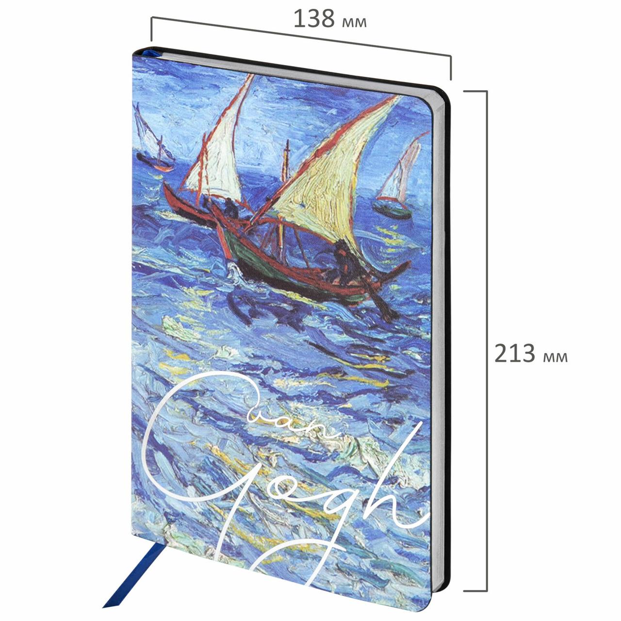 Ежедневник недатированный А5 (138 х 213 мм), VISTA, Сент-Мари, 136 л., «Van Gogh», BRAUBERG