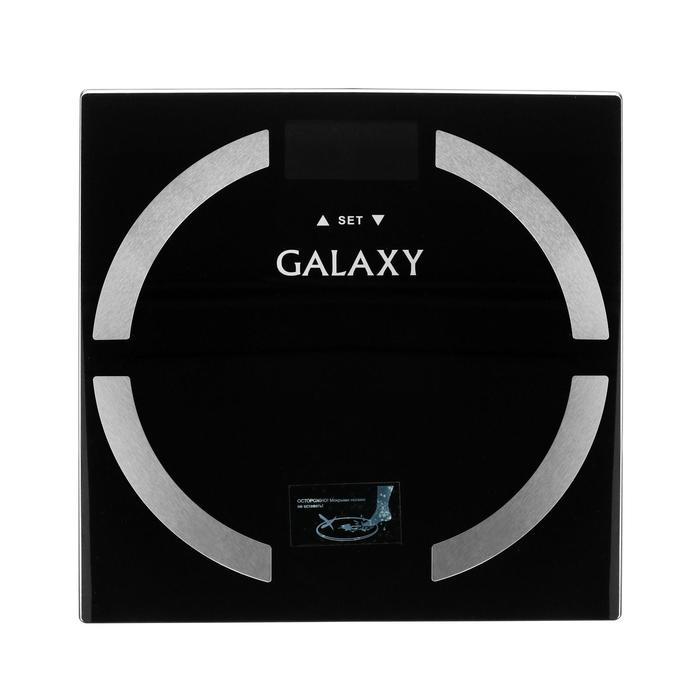 Весы напольные Galaxy GL 4850, диагностические, до 180 кг, 2хAAA, стекло, чёрные - фото 2 - id-p224003918