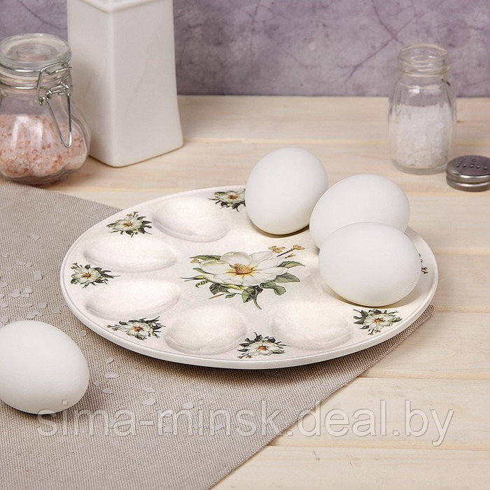 Подставка для яиц Доляна «Цветы шиповника», d=20 см - фото 2 - id-p224003412