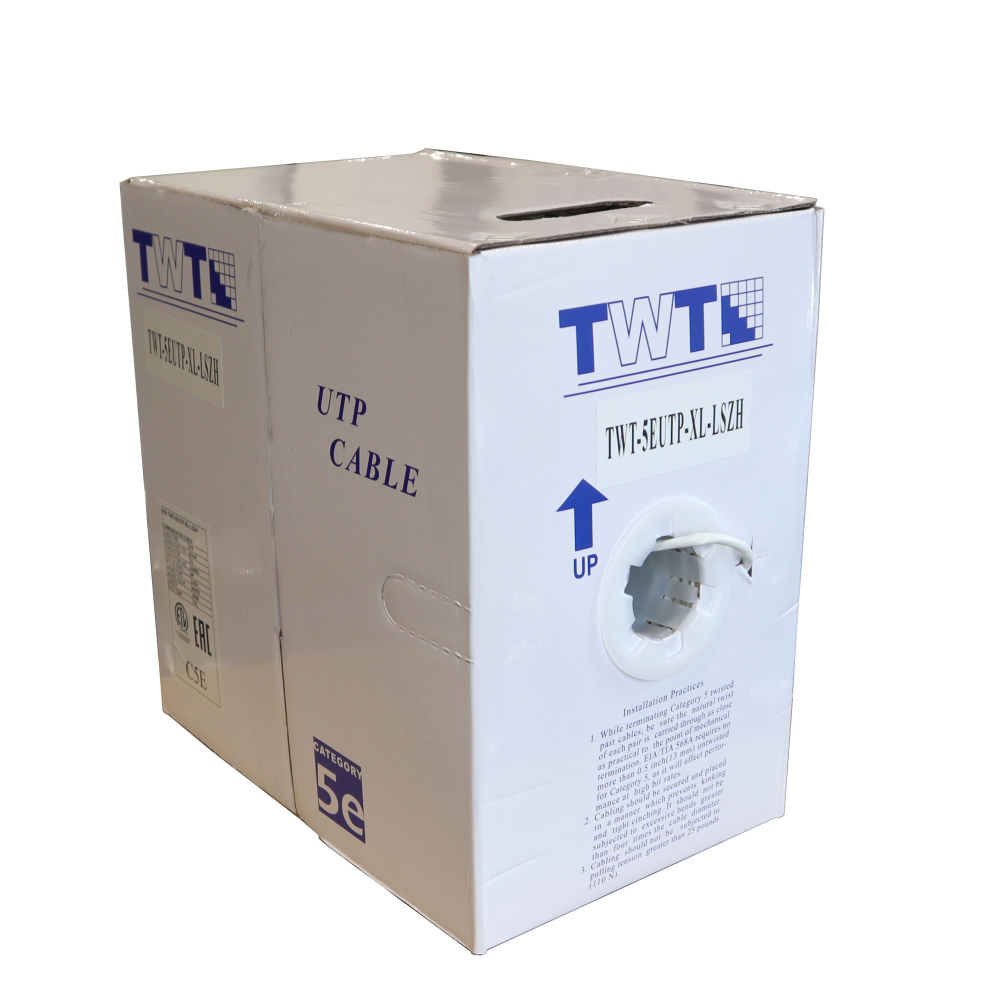 TWT UTP cat.5e 24AWG витая пара кабель информационный интернет медный LSZH белый, 305 метров - фото 3 - id-p223905232