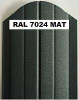 Металлический штакетник 110 мм RAL 7024 матовый односторонний