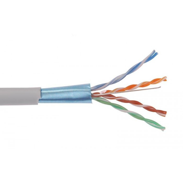 TWT FTP cat.5e 24AWG витая пара кабель информационный интернет медный серый, 305 метров