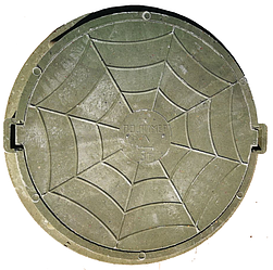 Люк полимерно-композитный легкий для смотровых колодцев (Зеленый) 756х756х70 мм Класс А (пешеходная зона)