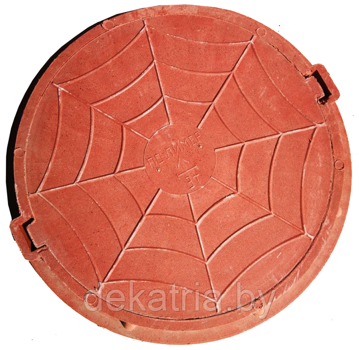 Люк полимерно-композитный легкий для смотровых колодцев (Красный) 756х756х70 мм Класс А (пешеходная зона) - фото 1 - id-p5014028