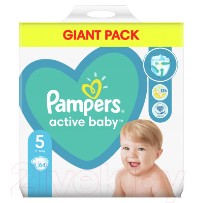 Подгузники детские Pampers Active Baby 5 Junior - фото 1 - id-p223175423