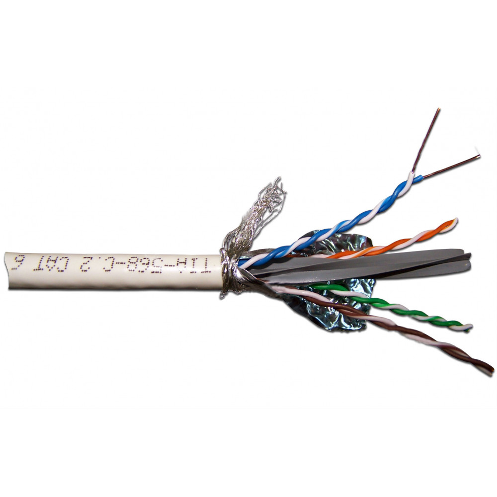 LANMASTER S/FTP Cat. 6A 23AWG витая пара кабель информационный интернет медный LSZH серый, 305 метров - фото 1 - id-p223905239