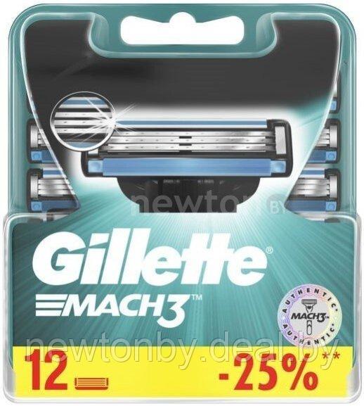 Сменные кассеты для бритья Gillette Mach3 (12 шт) 3014260323240 - фото 1 - id-p224005023
