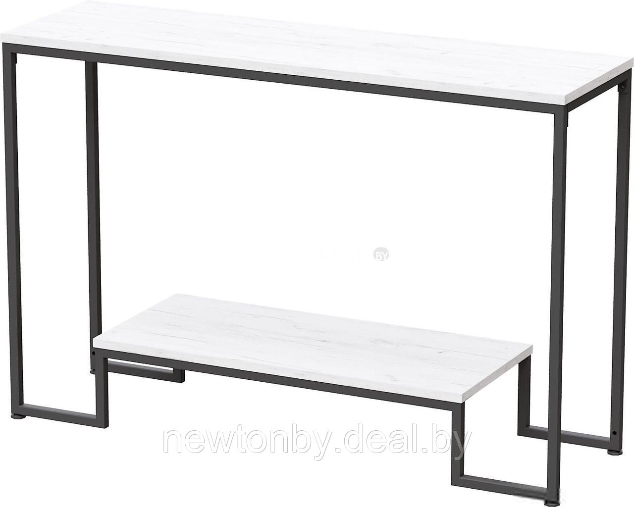 Консольный стол Millwood Пекин 4 120x35 (дуб белый/черный) - фото 1 - id-p224005066