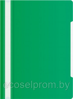 Папка-скоросшиватель Бюрократ -PS20GRN A4 прозрач.верх.лист пластик зеленый 0.12/0.16 - фото 1 - id-p224005428