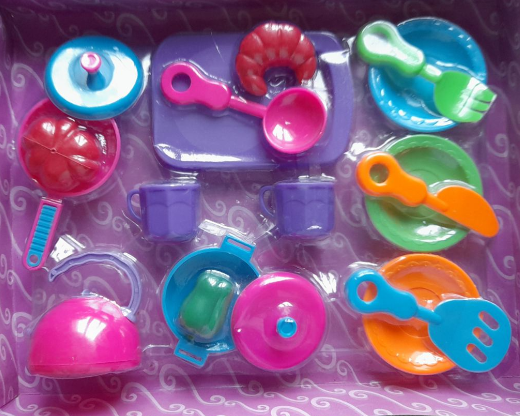 Игровой набор детская игрушечная посудка посуда 18 предметов 212-H