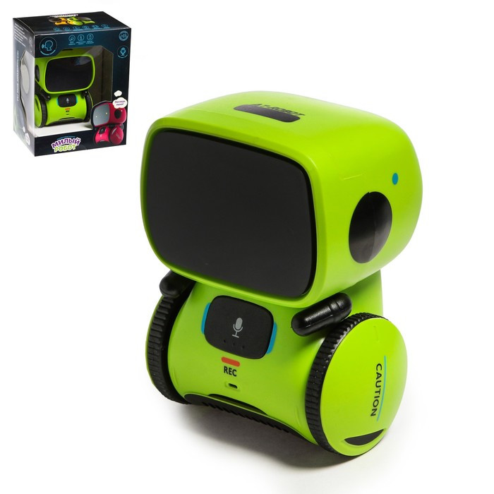 Робот интерактивный «Милый робот», световые и звуковые эффекты, русская озвучка, цвет зелёный - фото 1 - id-p224008279