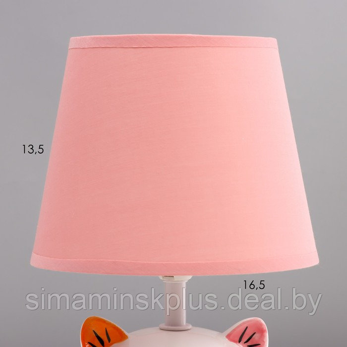 Настольная лампа "Киса" Е14 40Вт бело-розовый 17х17х27 см RISALUX - фото 3 - id-p224008870