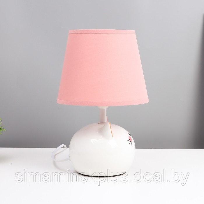 Настольная лампа "Киса" Е14 40Вт бело-розовый 17х17х27 см RISALUX - фото 7 - id-p224008870