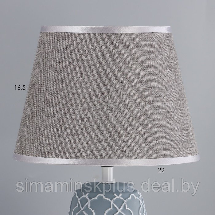 Настольная лампа "Илария" Е14 40Вт серый 22х22х36 см RISALUX - фото 3 - id-p224009466