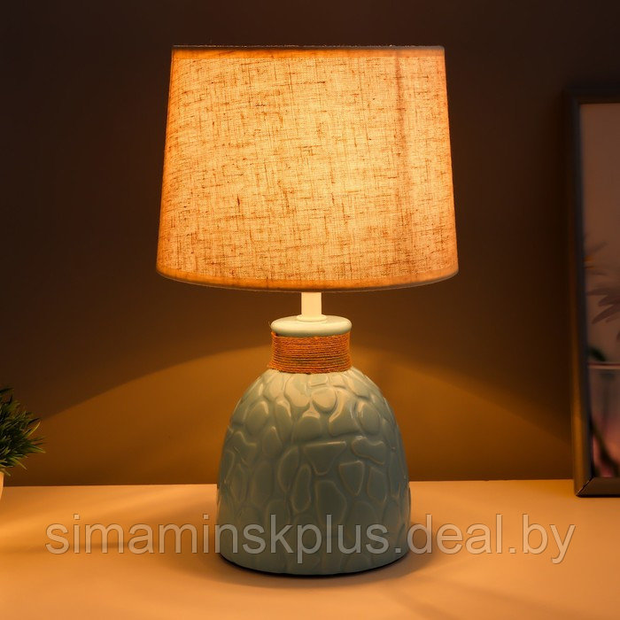 Настольная лампа "Медея" Е14 40Вт голубой 20х20х33 см RISALUX - фото 2 - id-p224009473