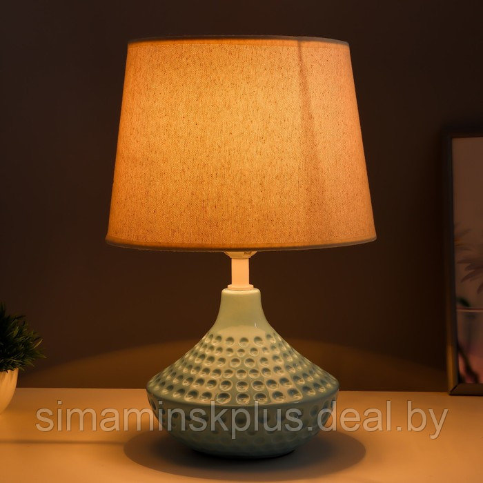 Настольная лампа "Мира" Е27 40Вт голубой 25х25х37 см RISALUX - фото 2 - id-p224009490