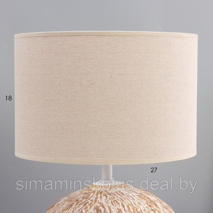Настольная лампа "Камелия" Е27 40Вт бело-бежевый 27,5х27,5х39,5 см RISALUX - фото 3 - id-p224009497