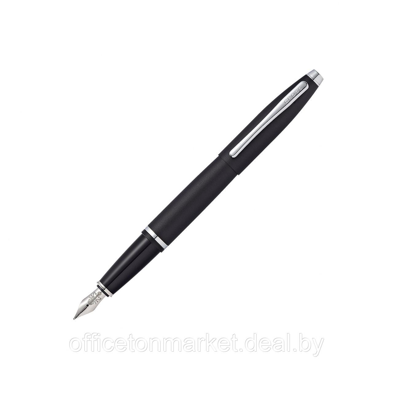 Ручка перьевая "Cross Calais Matte Black", M, матовый черный, патрон черный