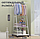 Вешалка передвижная напольная с полками Triangle clothes Rack 160х55х42 см./Стойка для вещей, обуви на колесах, фото 8