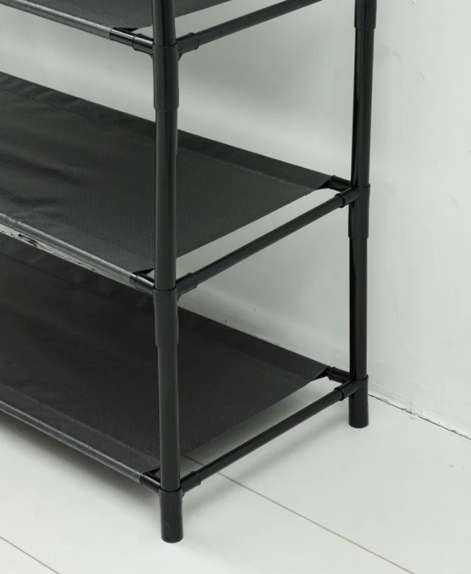 Напольная вешалка для обуви и одежды с полками и крючками New Simple floor Clothes Rack 4 яруса 158х60х28 см. - фото 9 - id-p224011933