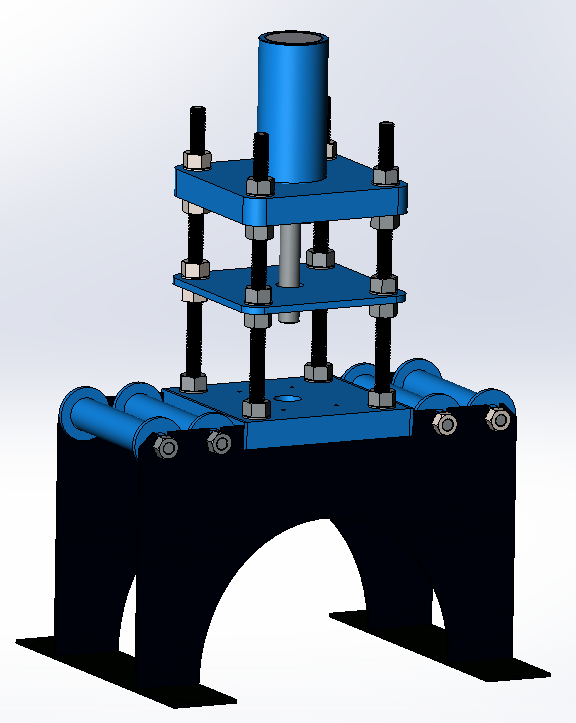 Выпрессовщик пальцев траковых цепей стационарный, 150т. ВПТ150П, фото 1