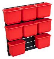 Органайзер настенный Qbrick System Nr 2 FX (9 элементов), красный